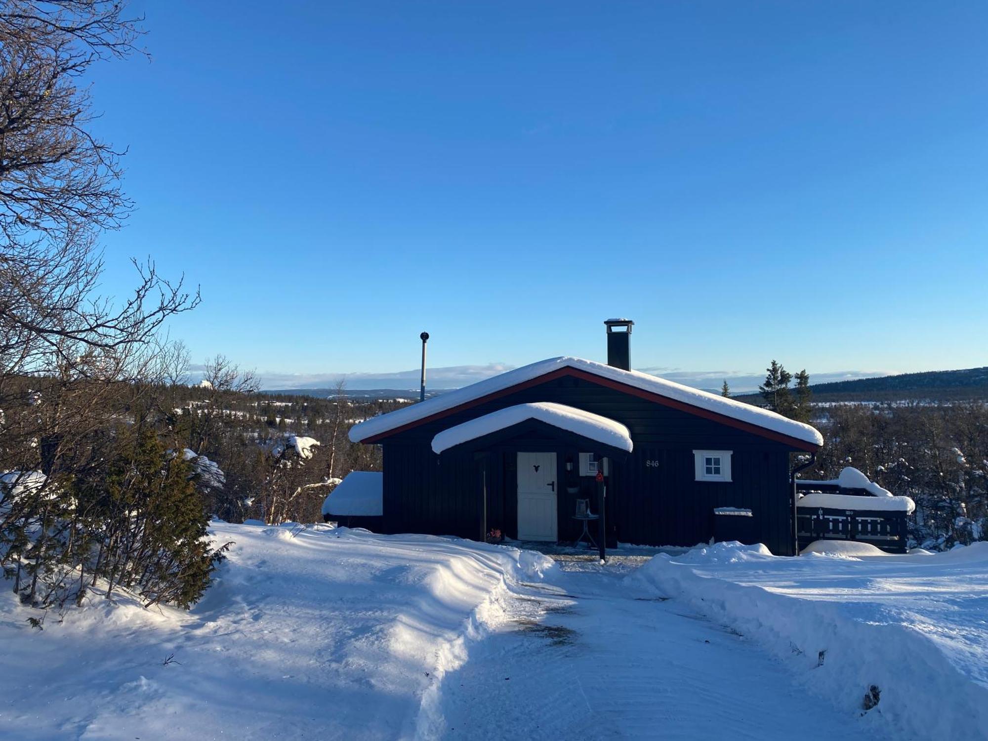 Cabin In The Mountain, Outstanding View & Solar Energy Vollen Eksteriør billede